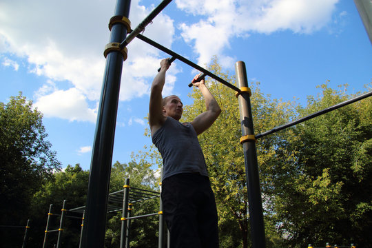 training in a sport park