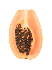 Papaya shot on white background.