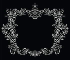 Vintage Imperial Baroque Rococo frame.  French Luxury rich carved ornamented Wall Frame. Victorian wealthy Style structure
