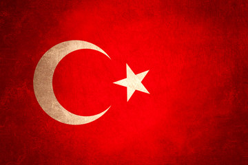 Türkei flagge mit abstrakter Grunge Textur Hintergrund