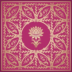 water lily, wedding card design, royal India