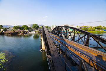 Bridge River Kwai, Kanchanaburi, Thailand .
