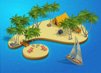 Isole isometriche con accampamento