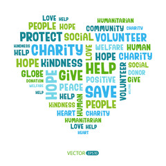 Charity concept. Vector illustration