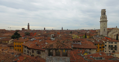 Beautiful red roofs of Verona