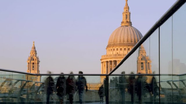 st paul's cathedral from millennium bridge
