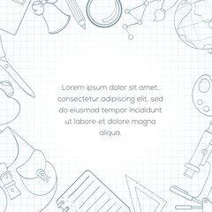 Back to school invitation card