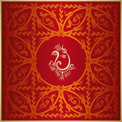 Ganesha, wedding card, royal Rajasthan, India