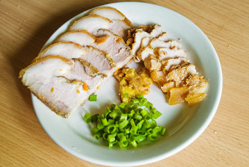 baked ham sliced