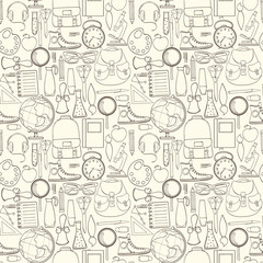 Back to school seamless pattern