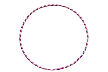 Fotobehang The hula Hoop silver with purple isolated on white background. Gymnastics, fitness,diet. © Stanislau_V