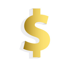 Gold Dollar Sign