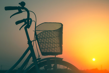 Vintage bike trails in summer tones style.classic vintage style
