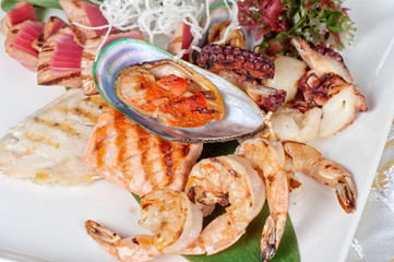 seafood mix dish