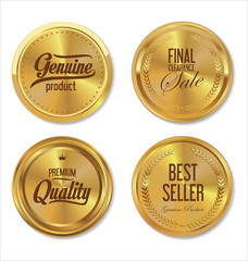 Gold metal badges premium quality collection