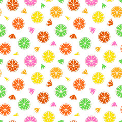 Colorful fruit pattern - seamless.