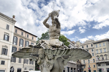 Naklejka premium Fontana del Tritone Rome