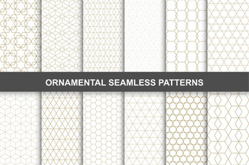 Ornamental patterns - seamless collection.