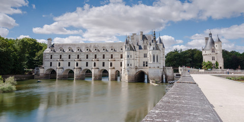 Chateau de Chenonceau spanning the River Cher in the Loire Valle
