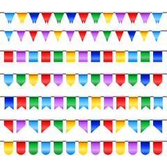 party garlands colored