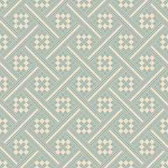 Antique seamless background 432 square check geometry cross mosaic
