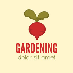 Garden center emblem or label, badge, logo designed element.