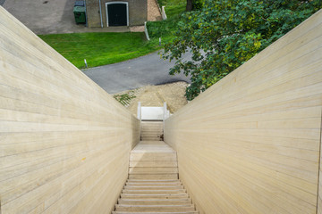 big high staircase to the road