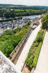 Fototapeta na wymiar The medieval fortress town of Chinon on the banks of the river V