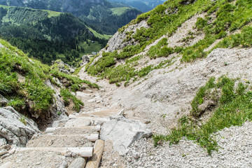 Bergpfad und Landschaft, Jenner-Hohes Brett 