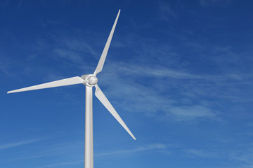 &eacute;olienne &eacute;nergie durable ciel bleu