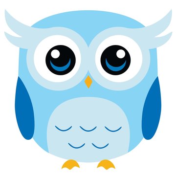 Cute Owl Vector Illustration. Additional vector format Eps8, you can very easy edit with separate layers