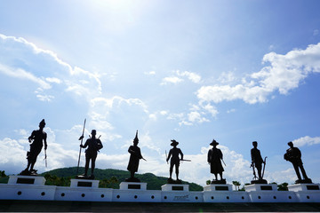 Fototapeta na wymiar Thailand King's Park, Monument Rajabhakti Royal Hua Hin, Prachuap Khiri Khan province khirikan Thailand on July 18, 2016