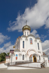 Fototapeta na wymiar Turov, Belarus - August 7, 2016: Cathedral of Saints Cyril and Lavrenti of Turov June 28, 2013 in the town of Turov, Belarus.