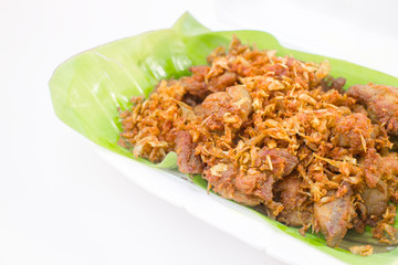 fried rib pork with herb
