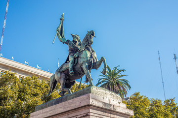 Fototapeta na wymiar Manuel Belgrano Statue in Buenos Aires, Argentina