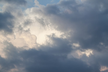 Fototapeta na wymiar Storm clouds at sunset