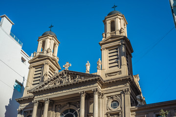 Fototapeta na wymiar Nicola di Bari church in Buenos Aires, Argentina.