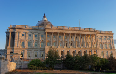Fototapeta na wymiar Back view at the United States Capitol