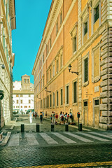 Via degli Staderari Street in Rome of Italy