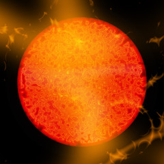 Abstract sun eruptions