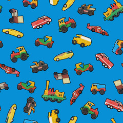 Toy cars seamless wallpaper or background