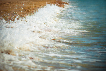 sun evening marine waves and beautiful surf