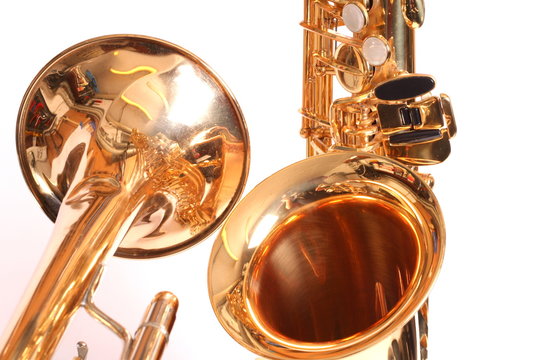 Saxofon und Trompete 
