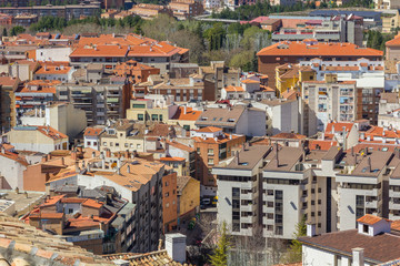 Fototapeta na wymiar Aerial view of the monumental city of Cuenca, Spain