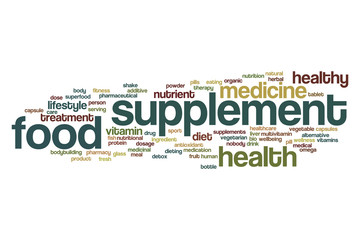 Food supplement  word cloud