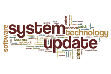 Fototapeta premium System update word cloud