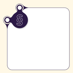 Vector box to fill your text and paragraph