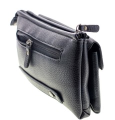 Black men's bag isolated on white background