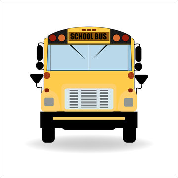 Yellow School Bus Vector  Illustration