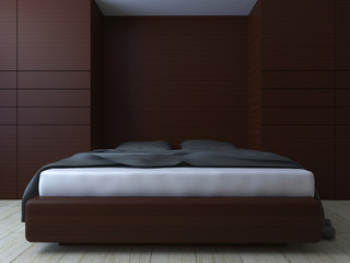 Fototapeta premium The modern design of the bedrooms. 3d rendering